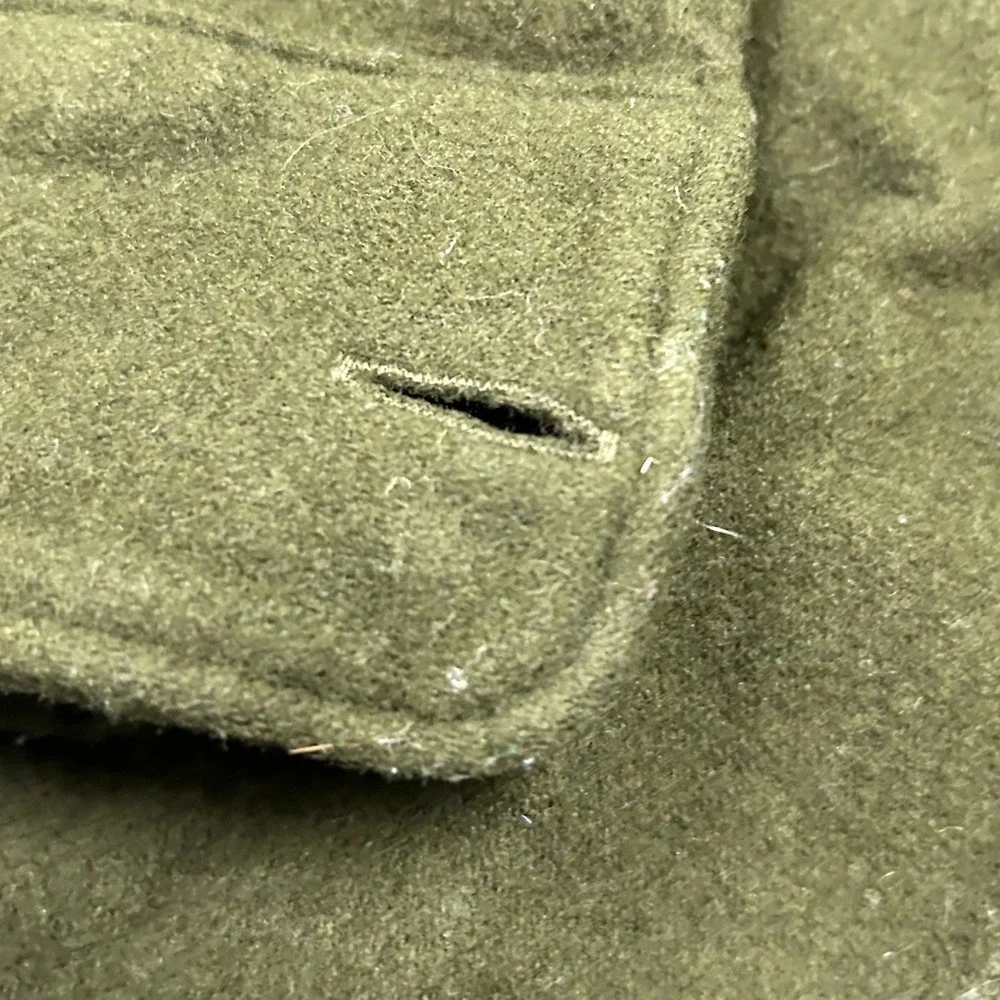 Polo Ralph Lauren Wool Shirt Jacket Mens Olive Green Good Heavyweight Utility